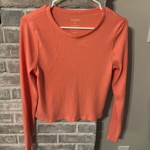 Adorable ribbed coral long sleeve Arizona XL NWOT